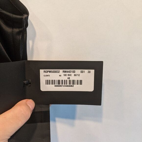 Rochas Paris taffeta black dress 2(38) BNWT - Picture 7 of 9